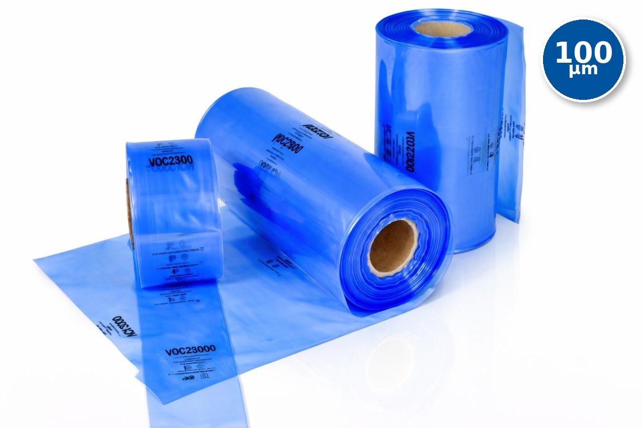 VCI-Schlauchfolie Blau 100my